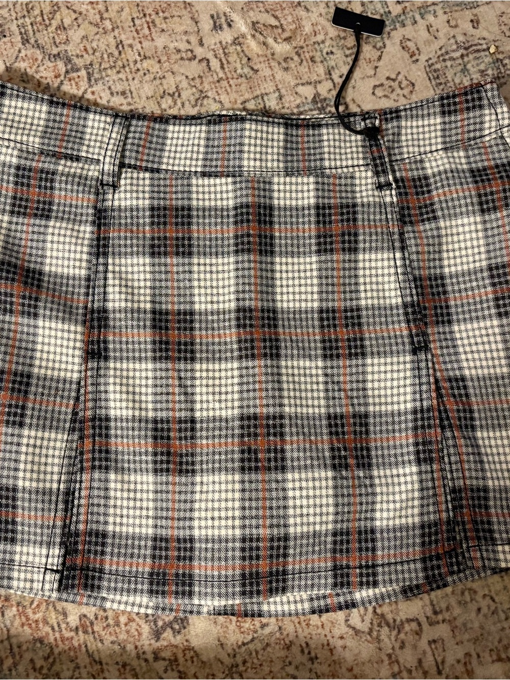 Madden Girl Skort Cream, Black & Rust Plaid Mini Skirt #preppy #alternativegirl